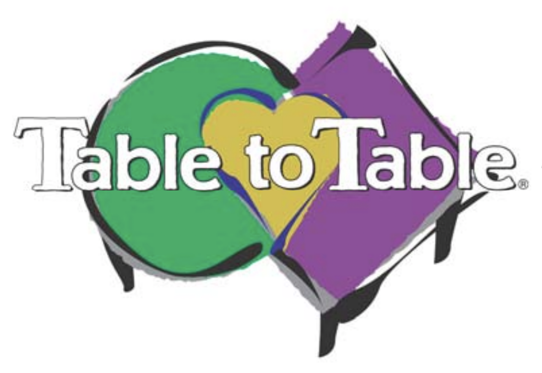table to table green and purple logo