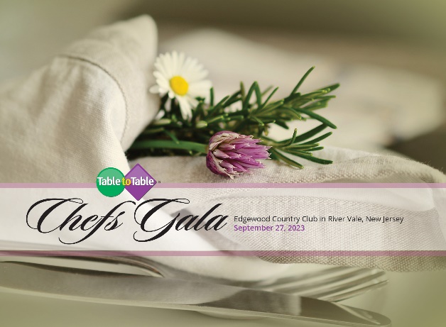 Table to Table Features All-Star Chef Line Up at its Premier Culinary Event, The Chefs Gala, on Wednesday, September 27th
