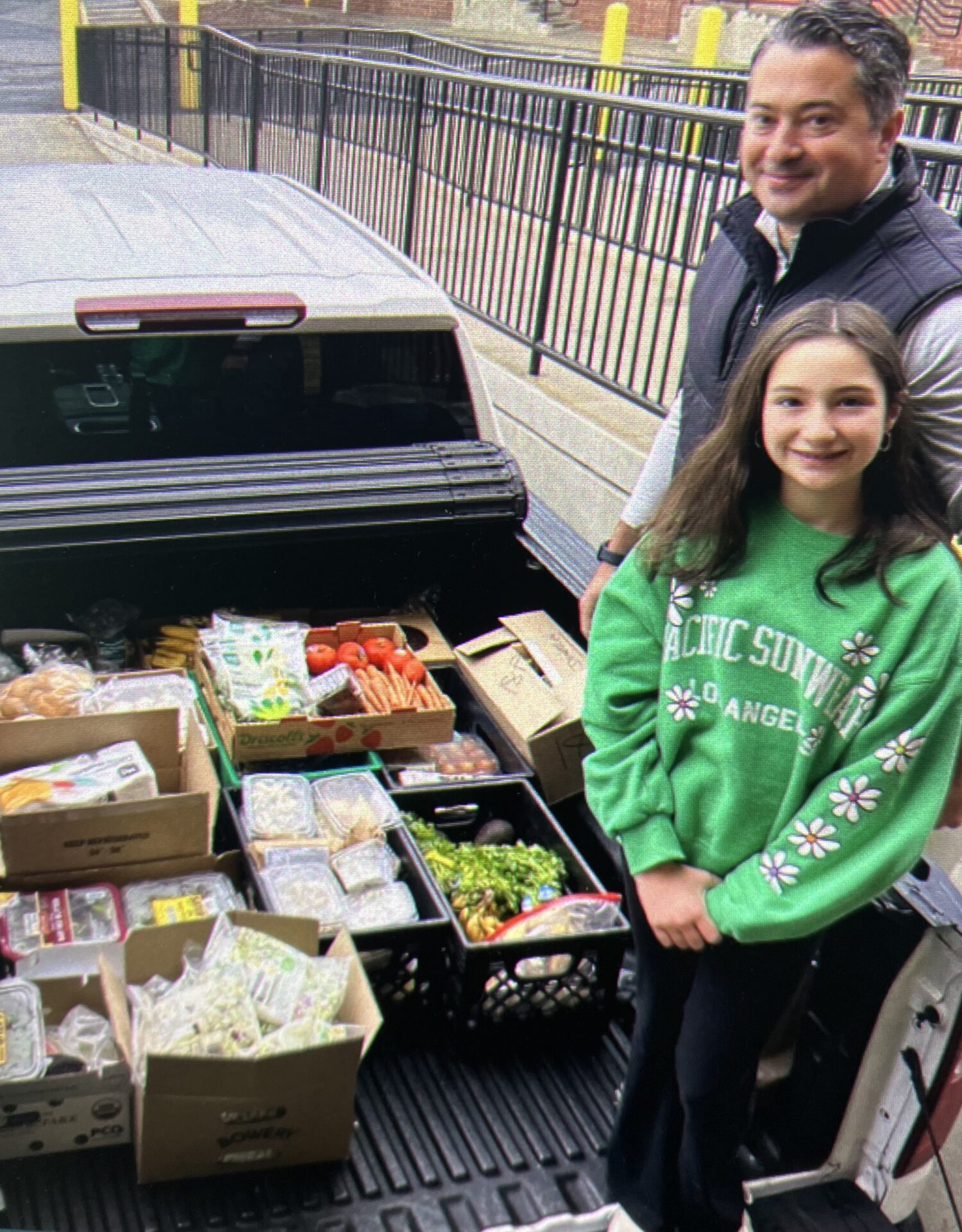 A father and daughter used the Table to Table I-Rescue app to rescue food and deliver it to our neighbors in need.