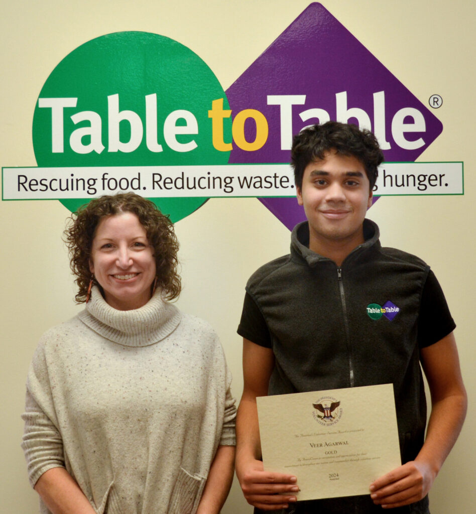 Table to Table Executive Director Heather Thompson and Veer Agarwal, founder of ResQFood.