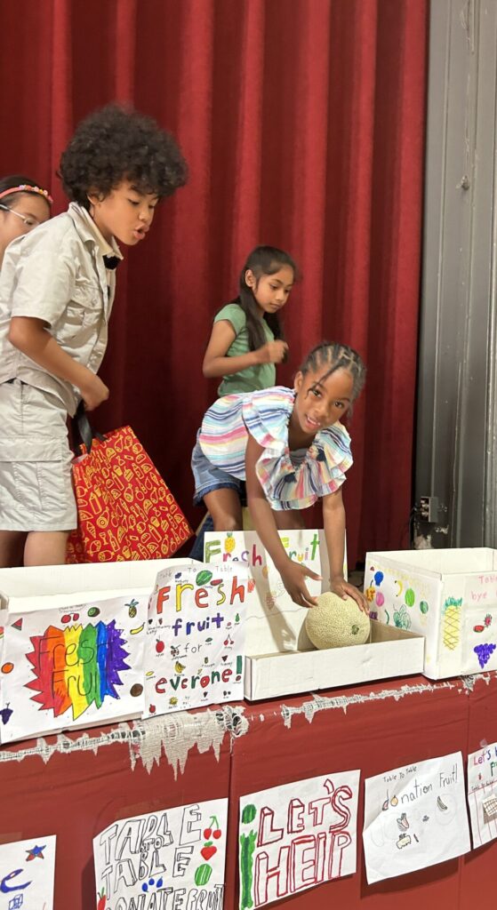 Students from Anna C. Scott Elementary School in Leonia donated hundreds of pounds of fresh fruits and vegetables to Table to Table recently