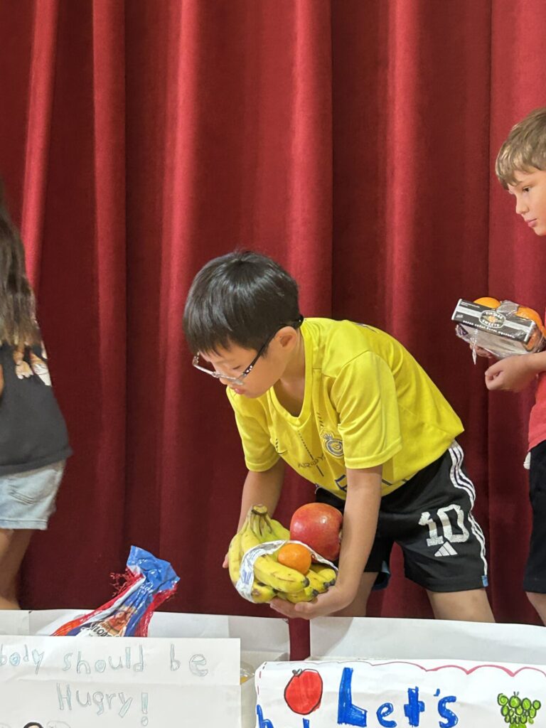 Students from Anna C. Scott Elementary School in Leonia donated hundreds of pounds of fresh fruits and vegetables to Table to Table recently