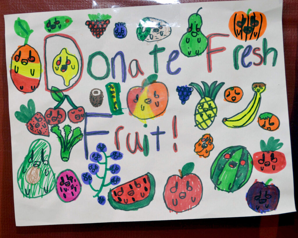 Students from Anna C. Scott Elementary School in Leonia donated hundreds of pounds of fresh fruits and vegetables to Table to Table recently