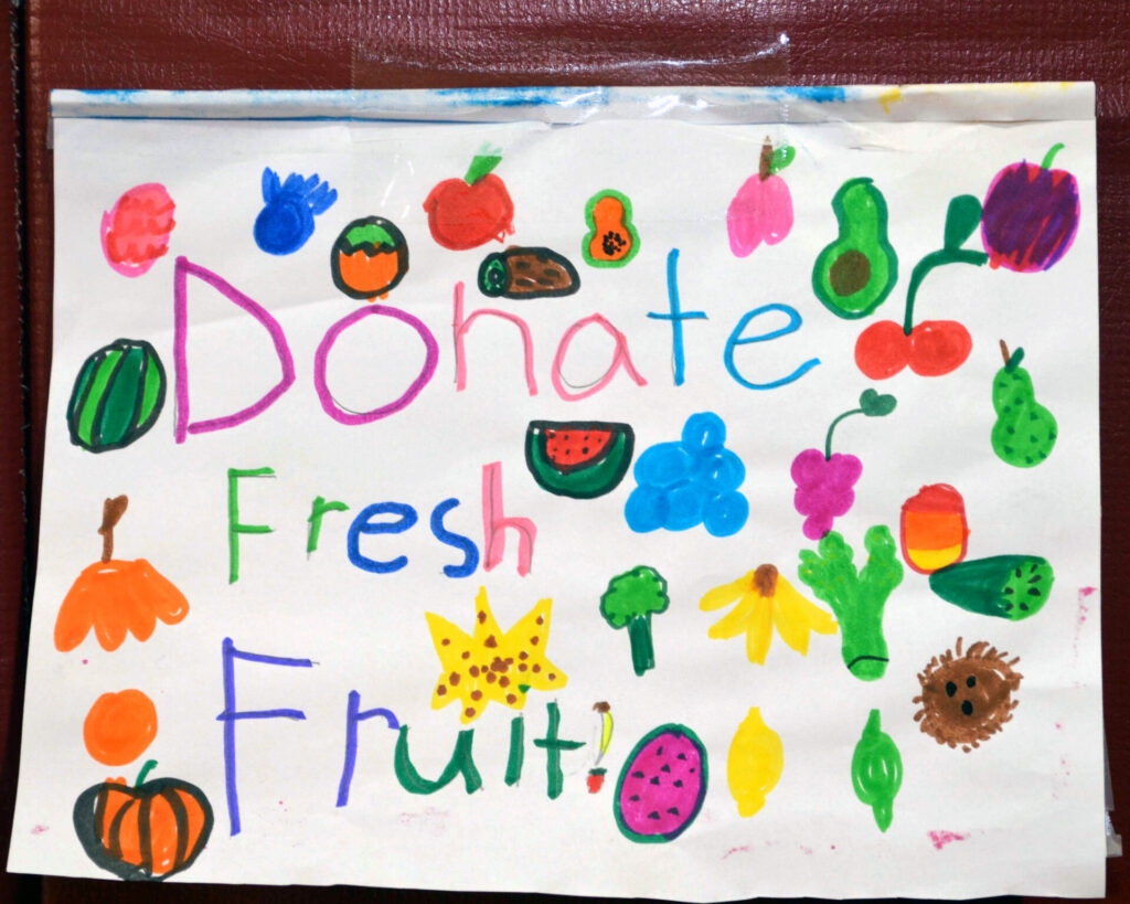 Students from Anna C. Scott Elementary School in Leonia donated hundreds of pounds of fresh fruits and vegetables to Table to Table recently