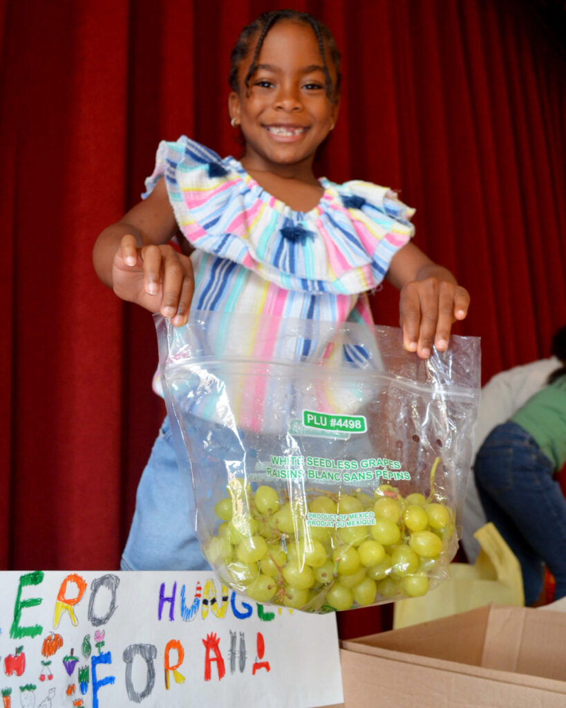 Students from Anna C. Scott Elementary School in Leonia donated hundreds of pounds of fresh fruits and vegetables to Table to Table recently