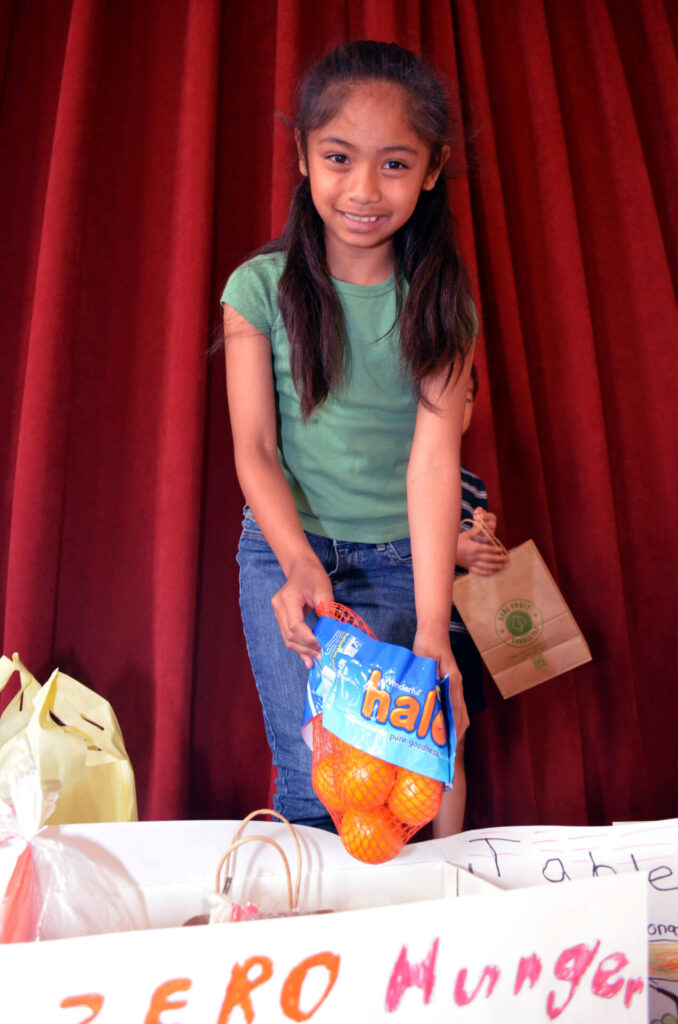 Students from Anna C. Scott Elementary School in Leonia donated hundreds of pounds of fresh fruits and vegetables to Table to Table recently